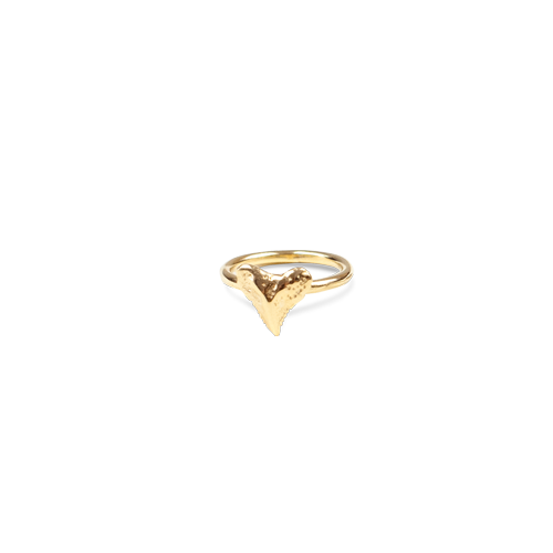 mini shark tooth ring gold thumbnail