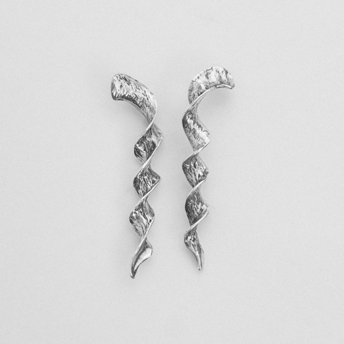 Spiral earrings silver thumbnail